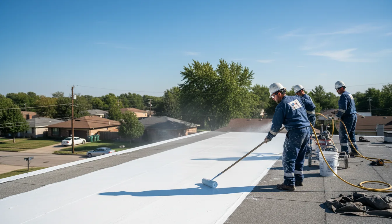 Commercial roof coating in Carbon Cliff, IL near me